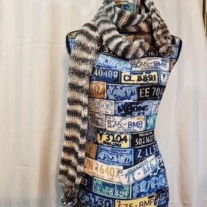 Long knit winter scarf